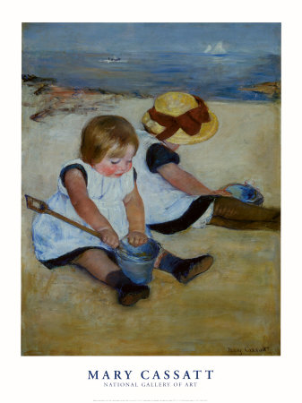 LF76~Children-Playing-on-the-Beach-Posters.jpg